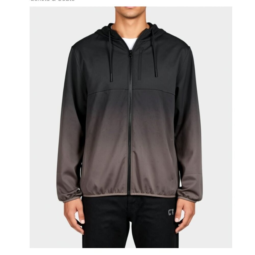 Berkley Jensen Knit Full Zip Hoodie, 4-way stretch Size Large NWT
